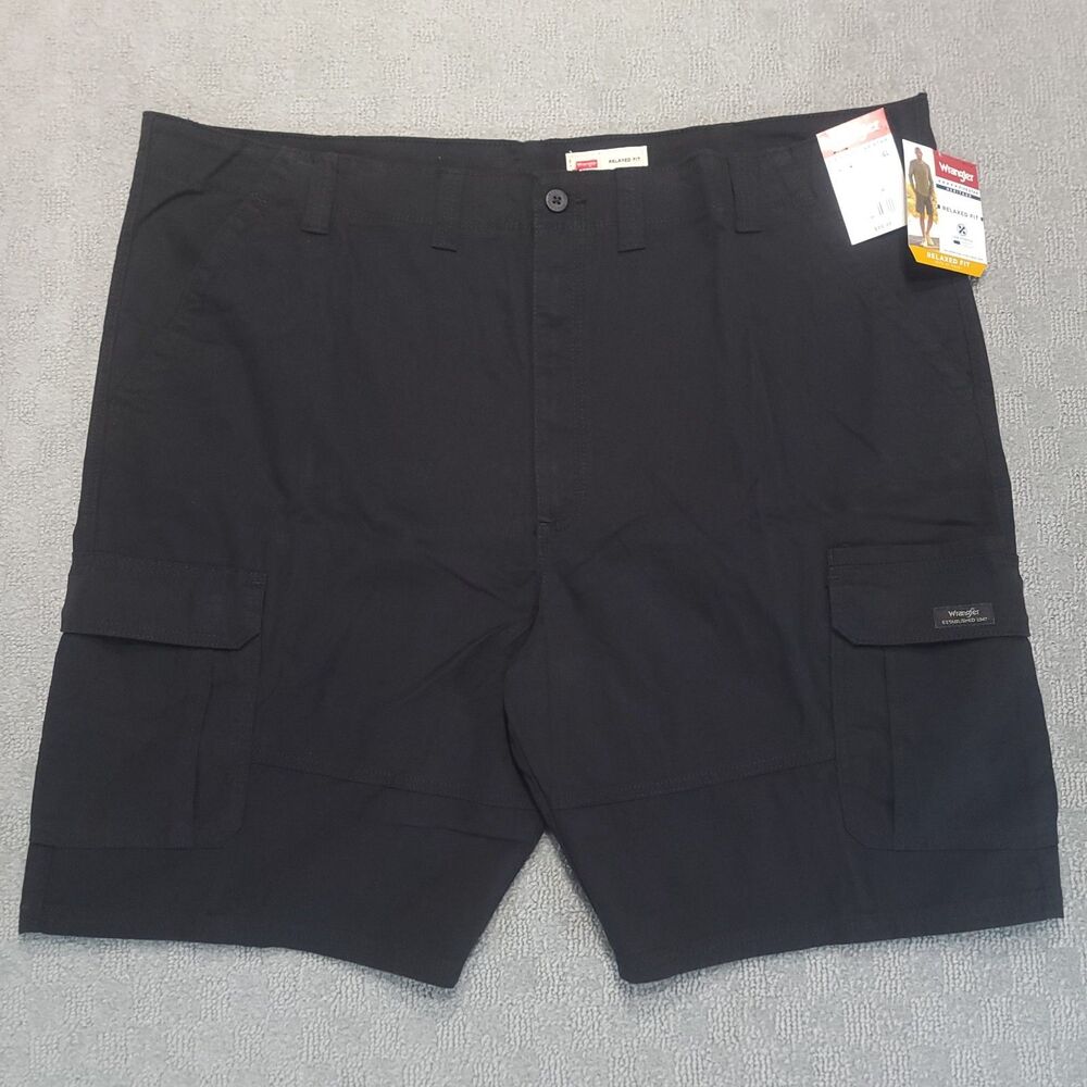 Wrangler Five Star Heritage Relaxed Fit Cargo Shorts Mens 48x10 Black Stretch - Picture 4 of 11